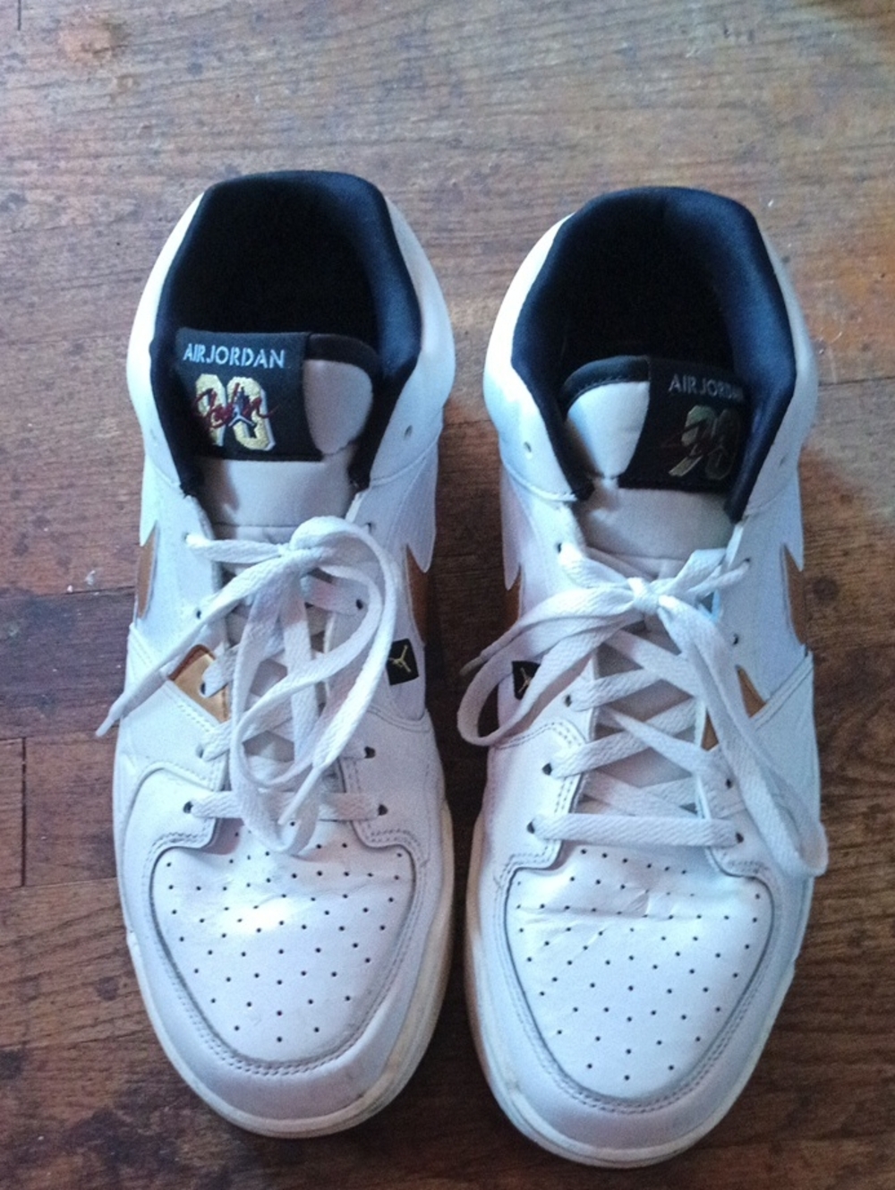 Jordan Stadium 90 White Metallic Gold Shoes